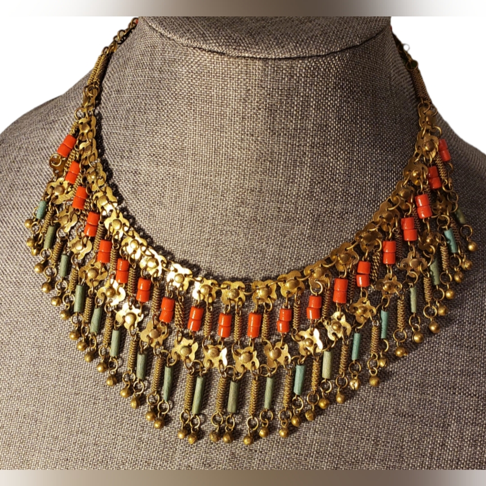 Antique 1920s Ancient Egyptian Style Necklace